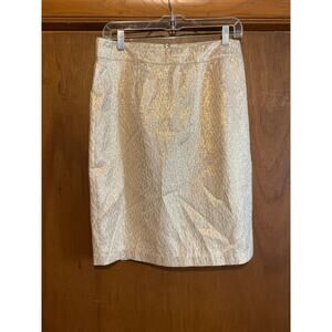 Gymboree Womens gold pencil skirt size 8 Mommy & Me sparkle